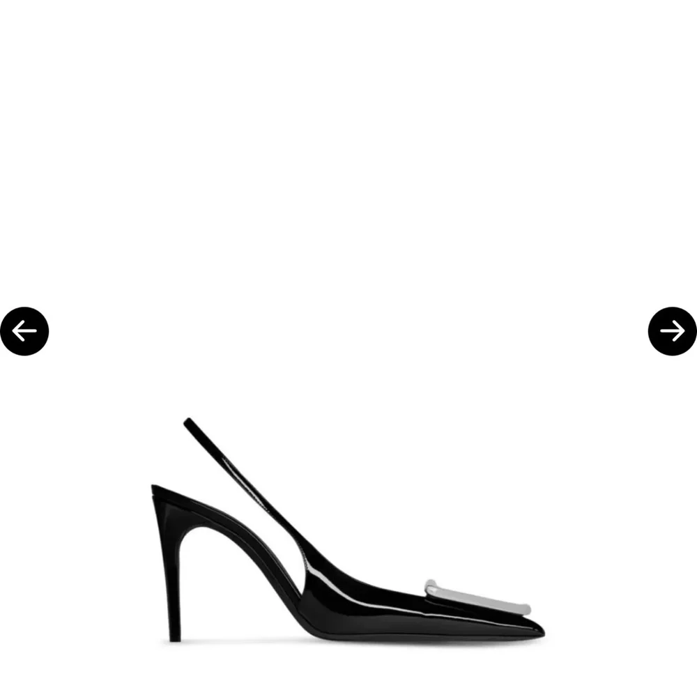 NWOT Saint Laurent Avenue Slingback Heels - Picture 5 of 9